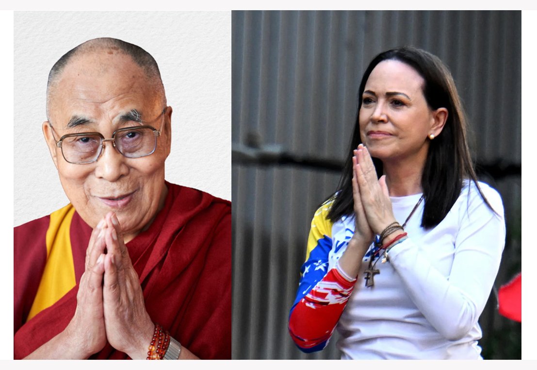 達賴喇嘛尊者致函祝賀 2025 年諾貝爾和平獎得主