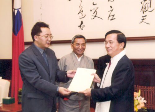 陳水扁總統接見西藏流亡政府駐台代表