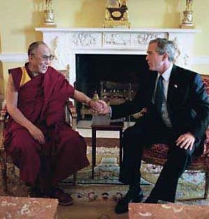 達賴喇嘛會晤布希盼中國務實面對西藏議題